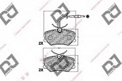 DJ PARTS bp1390 -  Комплект тормозных колодок, дисковый тормоз